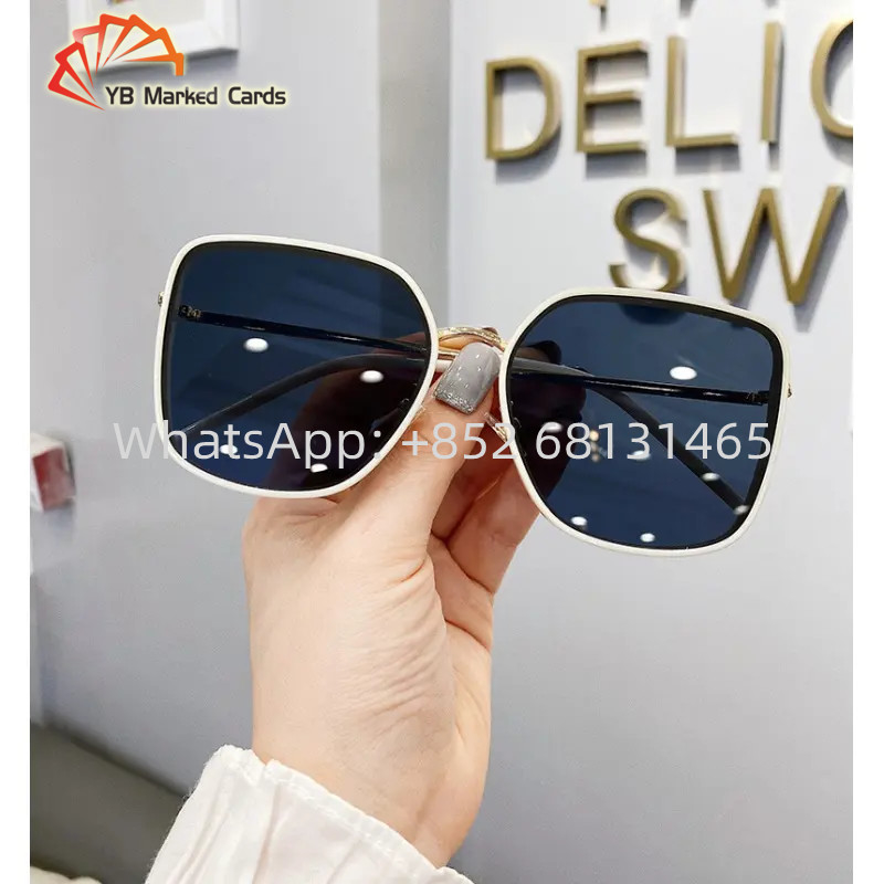 1.5mm d' argento Texas di moda marchiato carte Occhiali da sole per barare al poker