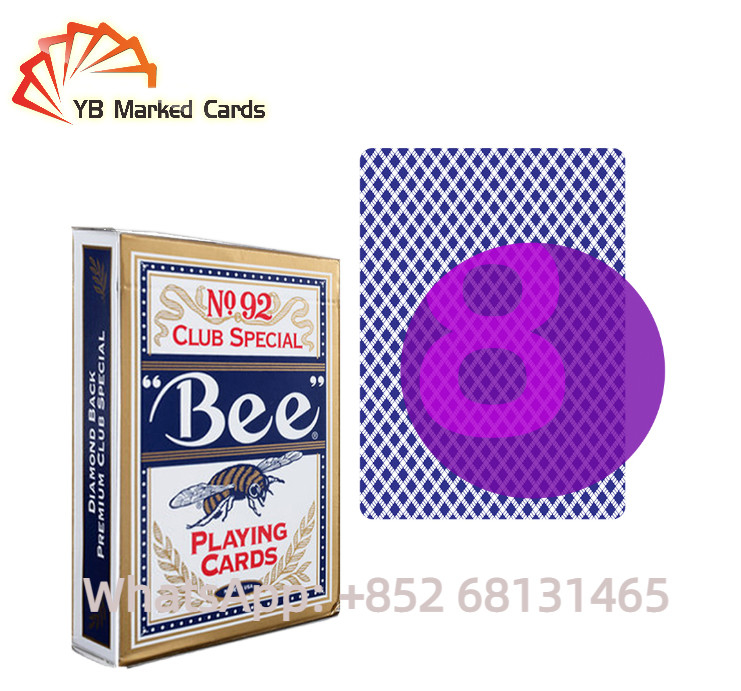 Le carte da gioco invisibili dell'inchiostro del poker UV dell'ape spazzolano le marcature di carta della macchina fotografica del filtro