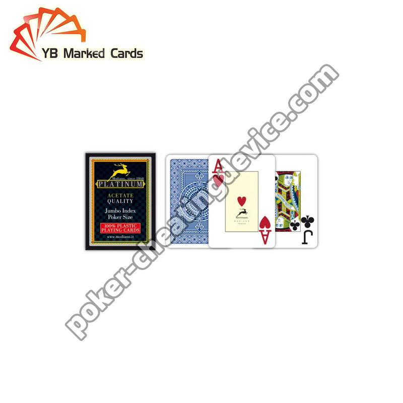 Modiano di alta qualità Acetato di platino Marcato poker Deck per lenti a contatto a infrarossi