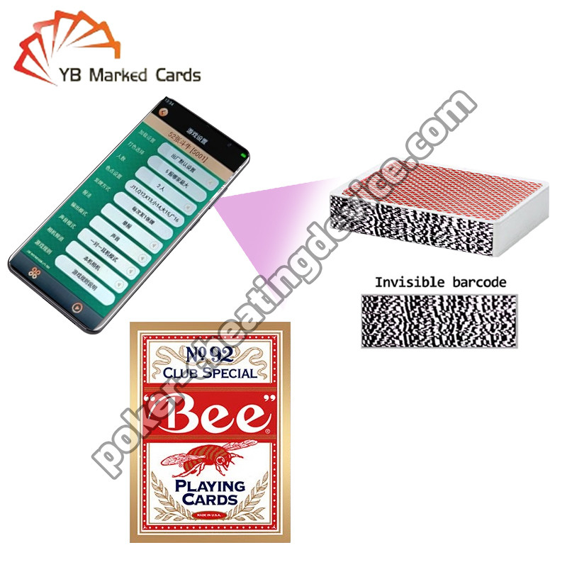 Bee Poker Texas Hold'em Barcode Marcato carte da gioco carte larghe carta nera