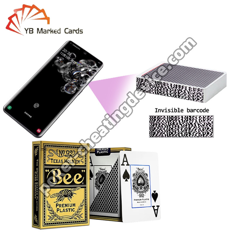 Bee Entertainment Special Marchiato Barcode Decks Plastica Texas Hold'Em Grandi carte larghe