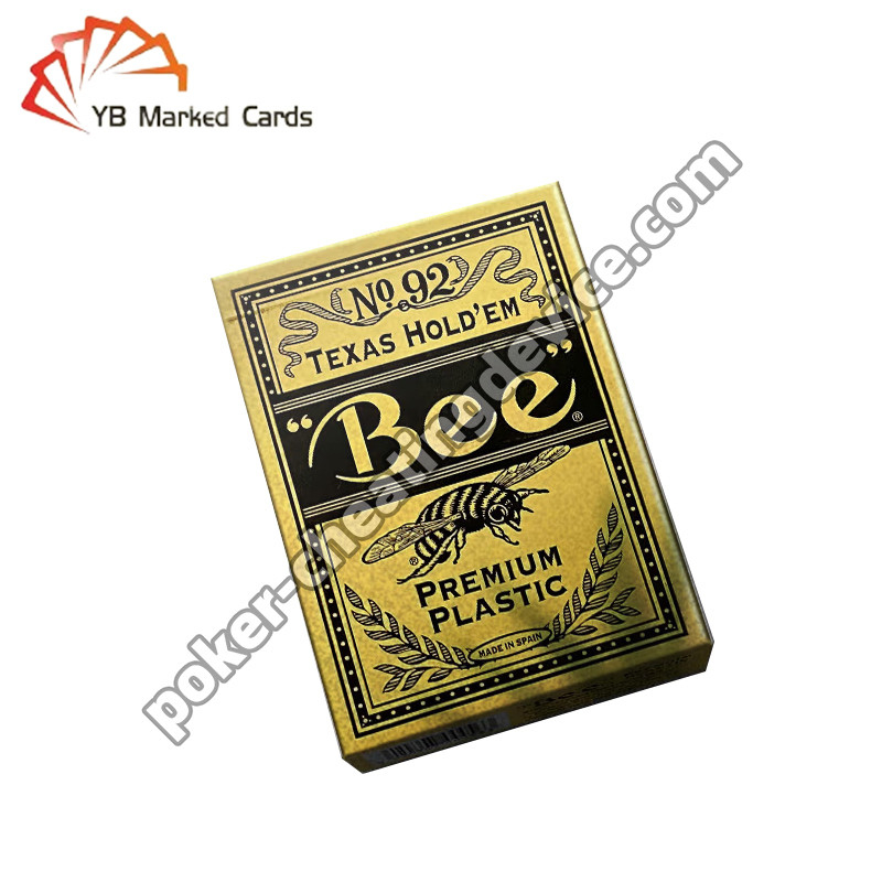 Bee Entertainment Special Marchiato Barcode Decks Plastica Texas Hold'Em Grandi carte larghe
