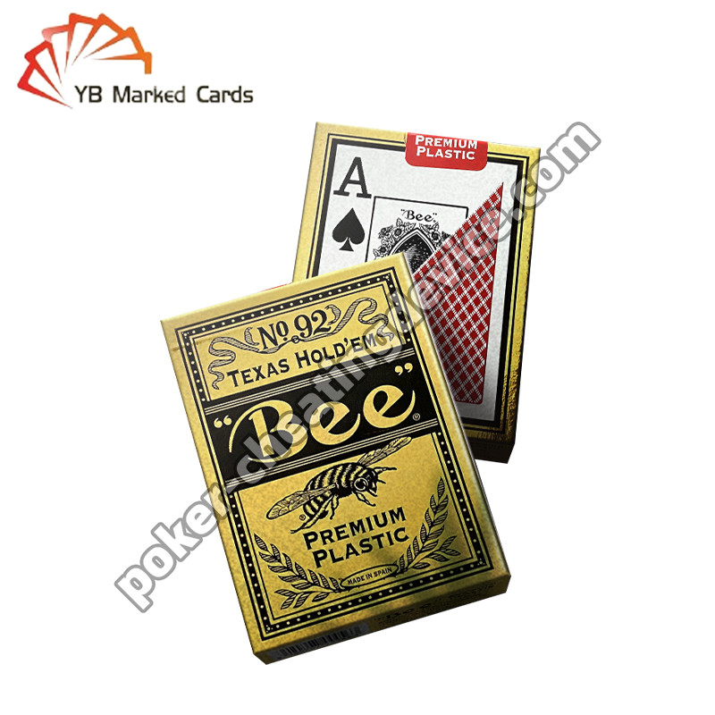 Bee Entertainment Speciale Codice a barre Marchi di carte Deck di plastica Texas Hold'em carte larghe