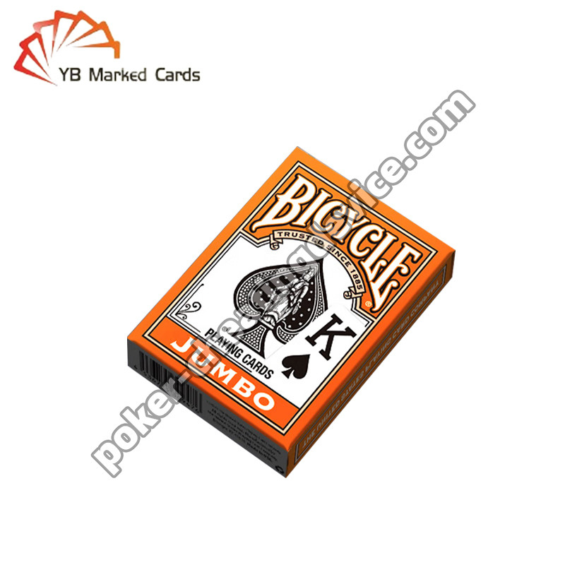 BICICLETTE Carte a codice a barre classiche colorate Texas Hold'em Carte colorate arancioni