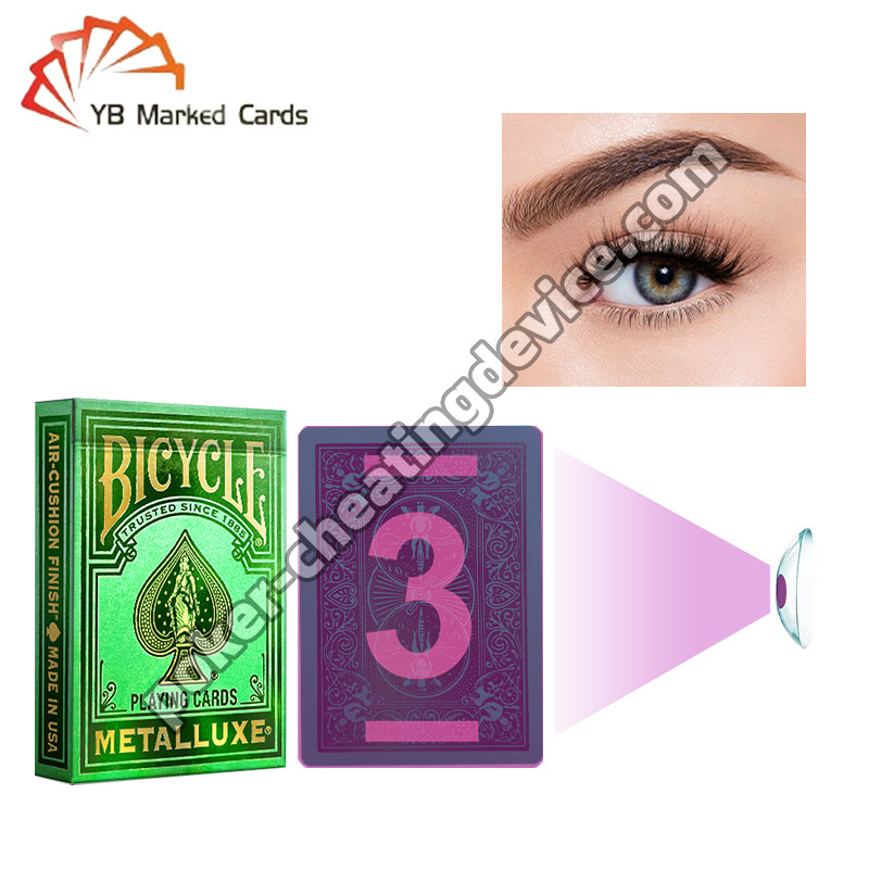 Bicicletta Marcato Poker Deck Luxury Gold Stamping Fairy Green Per Poker Lenti a contatto