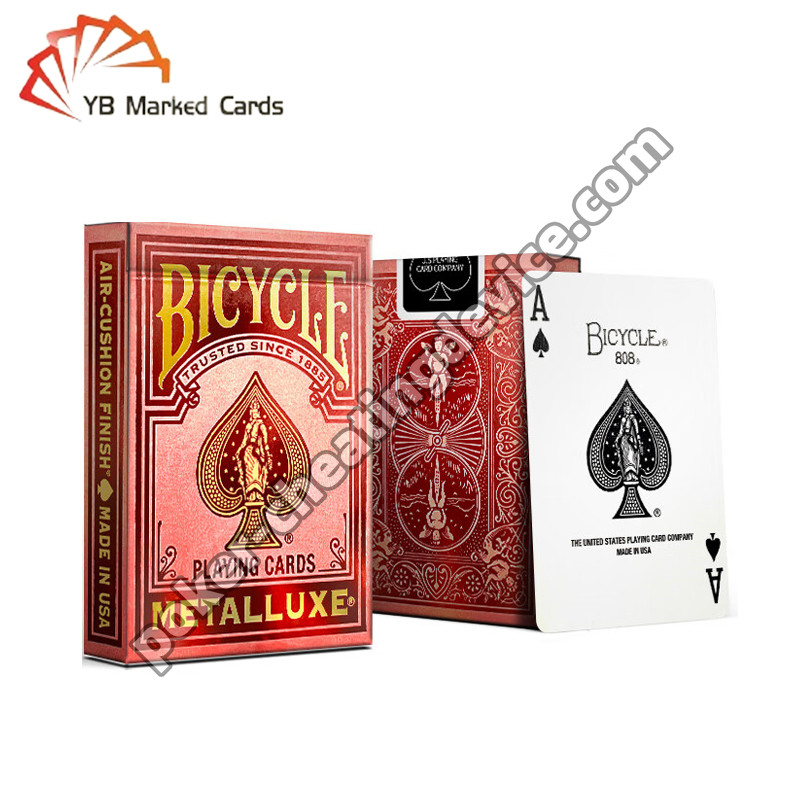 Bicicletta Marchiate carte da poker di lusso Oro Stampaggio Lava Rosso Per Poker Occhiali di barare