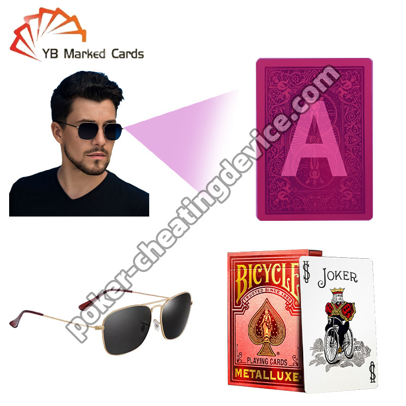 Bicicletta Marchiate carte da poker di lusso Oro Stampaggio Lava Rosso Per Poker Occhiali di barare