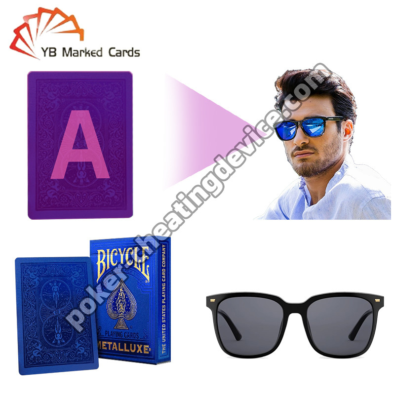 Bicicletta Segreto Marchiate carte da poker Serie dorata Zaffiro Blu per occhiali da sole da poker