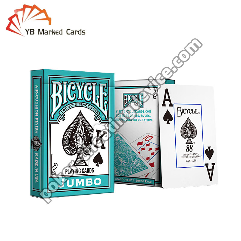 Bicicletta Marchiato Deck Carta di caratteri grandi Ciano Per le carte di marcatura Lenti a contatto
