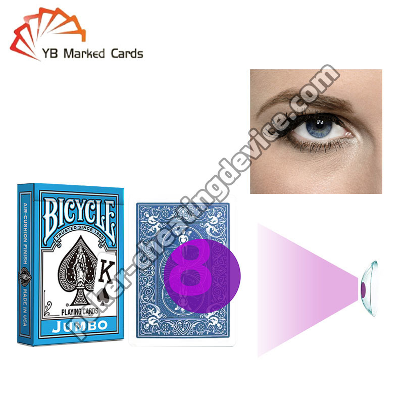 Bicicletta retro Carte contrassegnate Grande carattere Blu Per lenti a contatto IR