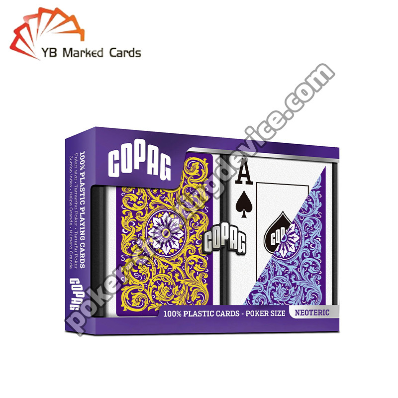 Copag Invisible Ink Marking Cards Set a doppio mazzo blu / giallo per lenti a contatto UV
