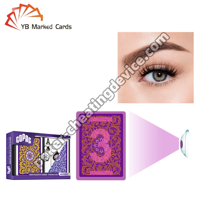 Copag Invisible Ink Marking Cards Set a doppio mazzo blu / giallo per lenti a contatto UV