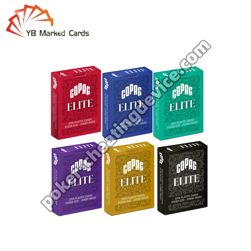 Copag Elite 100% Barcode di plastica Marcato carte da poker di taglia standard Jumbo Index