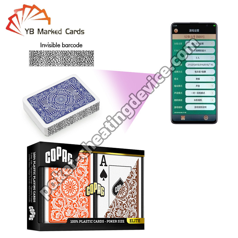 Copag Neoteric 100% di plastica con codice a barre Marcato Decks Orange Brown Double Deck Set