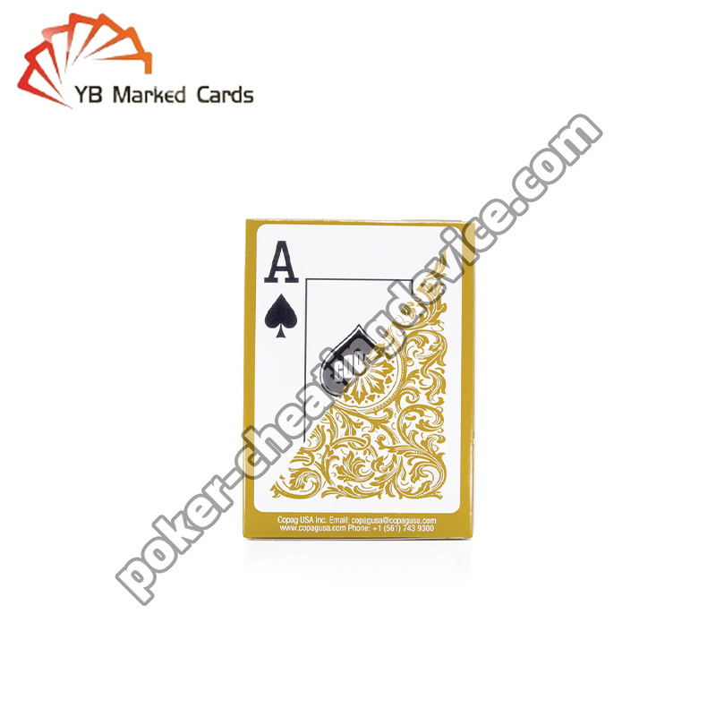 Copag Elite 100% di plastica Stealth Barcode Marcato Poker Deck Oro Single Deck
