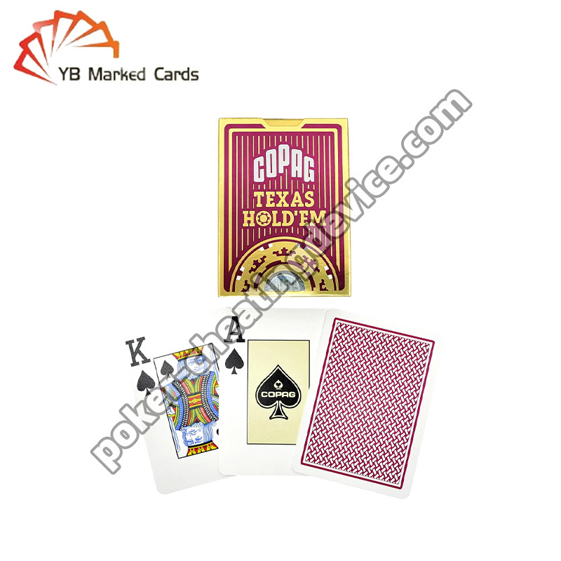 Copag Texas Hold'em 100% di plastica gioco d'azzardo carte segnate rosso mazzo singolo