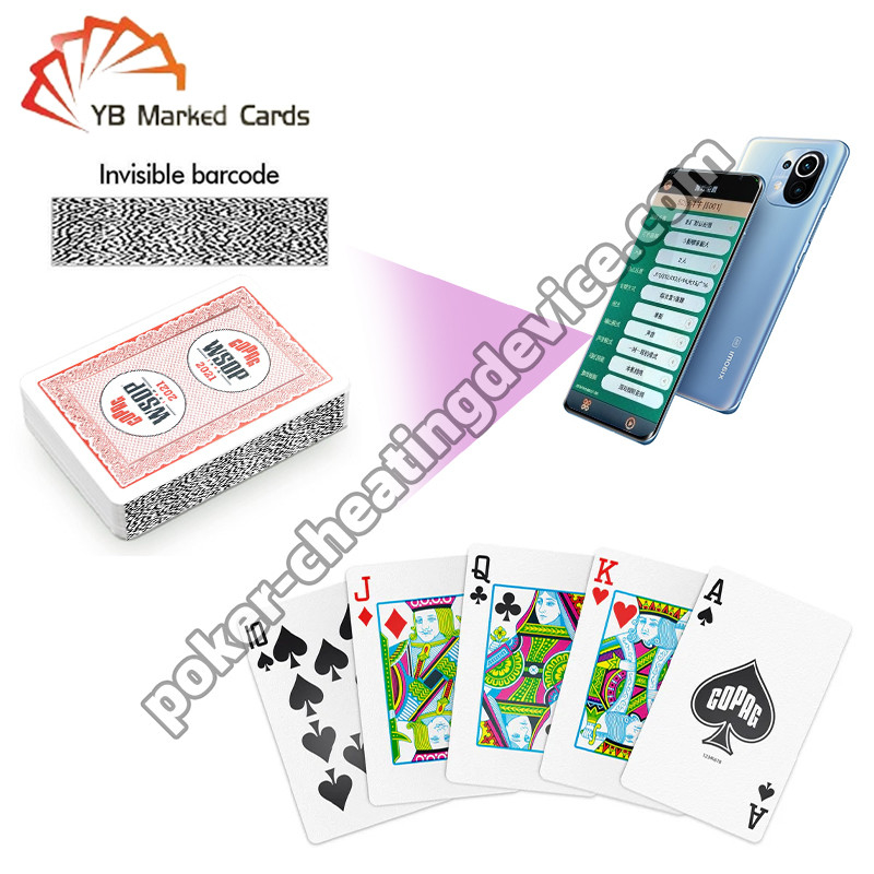 Copag 2021 WSOP 100% Plastic UV Barcode Marcato carte da gioco Single Deck Rosso