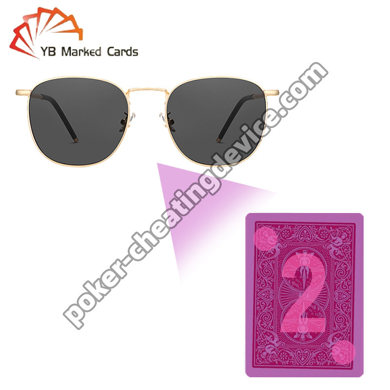 Occhiali per il rilevamento di carte segnate per poker Discreto telaio nero grado ottico vantaggio sicuro Precisione progettata per il rilevamento di carte senza rivali
