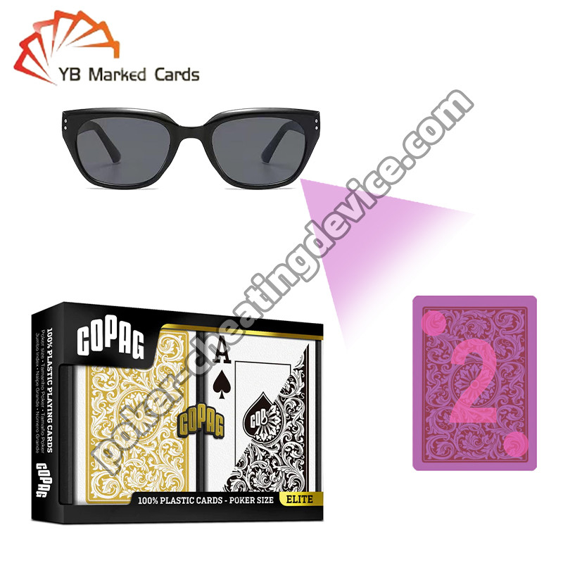Copag 1546 100% di plastica Invisibile Infrarosso Carte Marcate Nero / Oro Deck Set