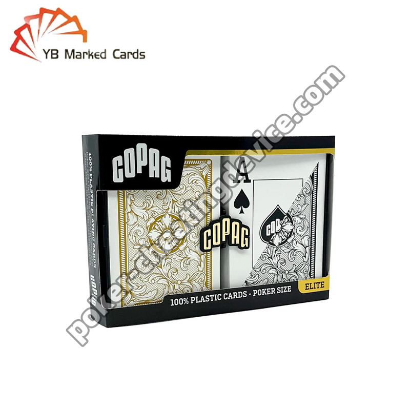 Copag Legacy Serie 100% di plastica con cartone in nero / oro