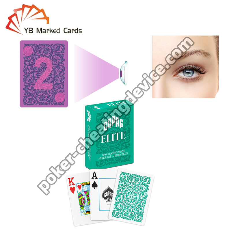Copag Elite Inchiostro luminoso Carte di marcatura verde singolo mazzo Per imbrogliare al poker