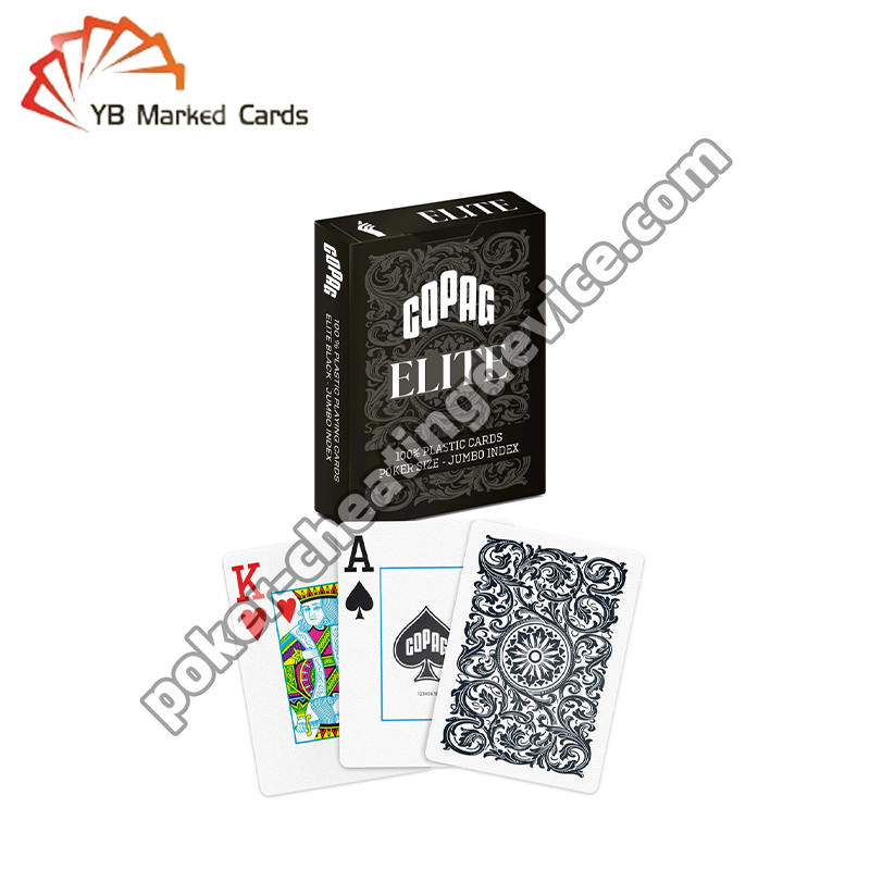 Copag Elite Carte a inchiostro luminoso Nero Deck singolo per carte contrassegnate Occhiali