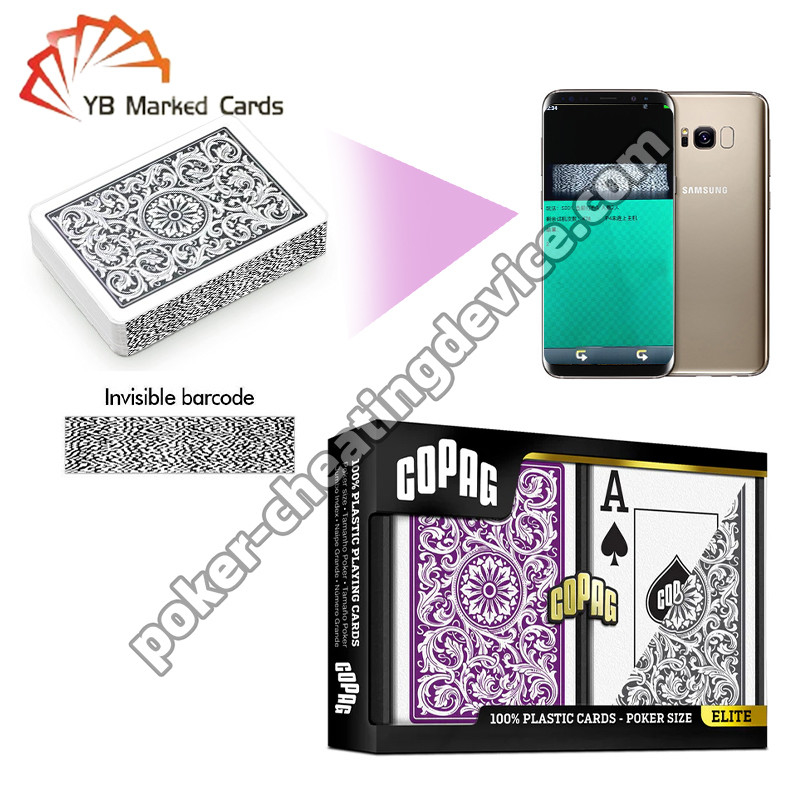 Carte Segnate Copag 1546 con Codice a Barre, Indice Jumbo, Viola/Grigio, Set Doppio Mazzo