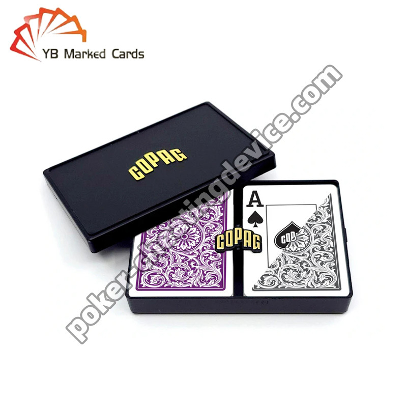 Carte Segnate Copag 1546 con Codice a Barre, Indice Jumbo, Viola/Grigio, Set Doppio Mazzo
