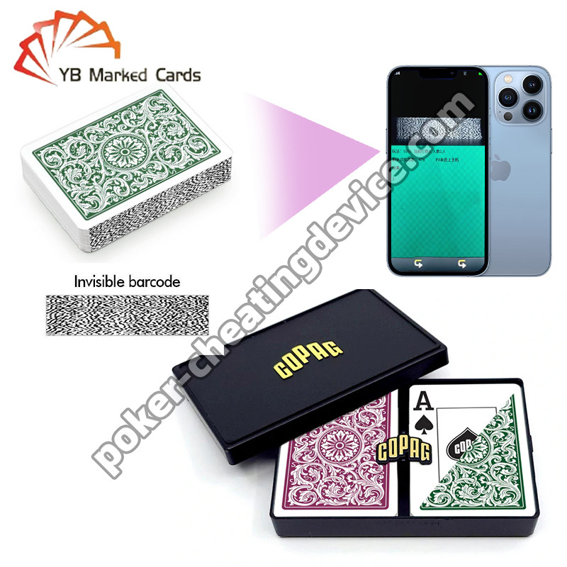 Carte da gioco Copag 1546 con codice a barre, indice Jumbo, bordeaux / verde, set doppio mazzo