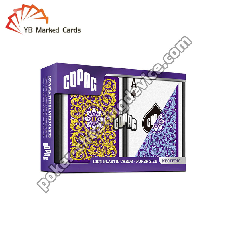 Copag Neoteric Barcode Carte Marcate Regolare Indice Blu / Giallo Doppio Deck Set