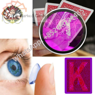 Lenti a contatto blu luminose per spessore concentrare di frode delle carte da gioco 0.04mm