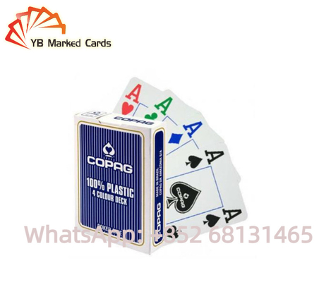 Puntelli di gioco di Copag del poker di plastica nero delle carte da gioco 54 carte da gioco 58*88mm