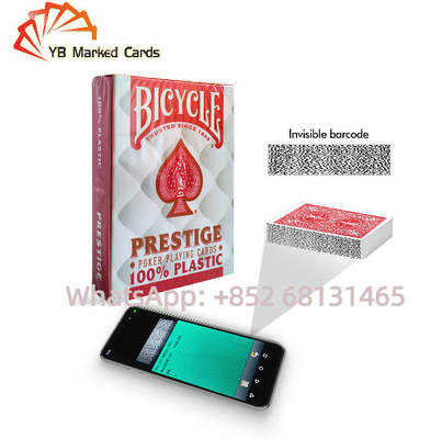 Poker Bicicletta Codice a barre Carte da gioco 9 * 6cm Blu Per i giochi di poker