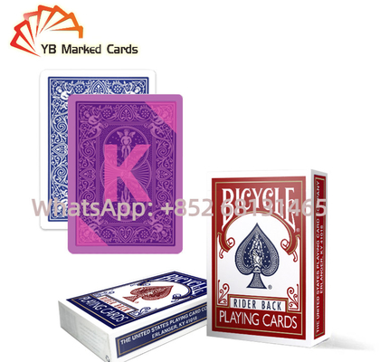 Carte da gioco dell'inchiostro simpatico del PVC 0.30mm Tally Ho Playing Cards Gold Poker spesso