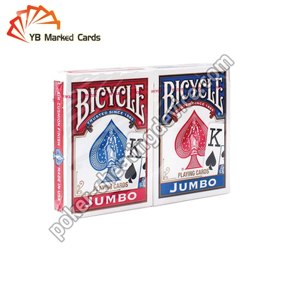 Carte da gioco invisibili della bicicletta leggera blu e colore rosso