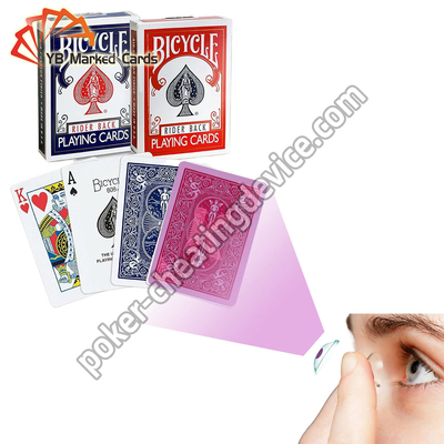 Lenti a contatto per il retro del ciclista Carte contrassegnate per occhiali invisibili