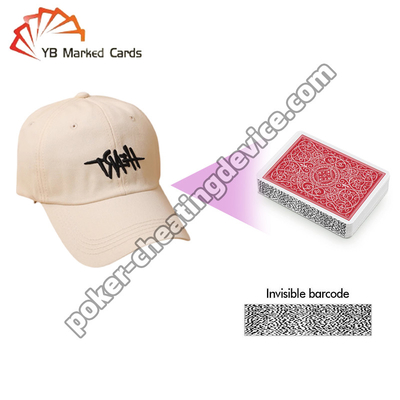 Hat Wireless Camera Scanner Dispositivo di imbroglio coperto per il poker per la scansione delle carte a codici a barre
