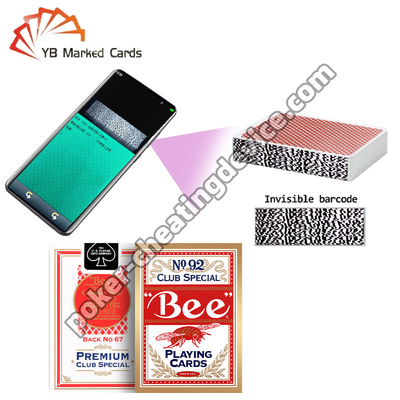 Bee Marking Barcode Carte di intrattenimento Texas Hold'Em Wide Cards Durable Rosso