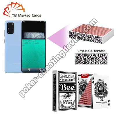 Advanced Bee Playing Cards Codice a barre su carta Ponte di plastica Rosso stretto