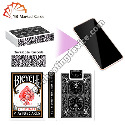 Bicicletta Bicicletta carte da gioco Invisibili mazzi a codice a barre Nero classico