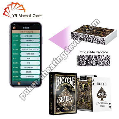 Bicicletta Invisibile Inchiostro Barcodi Marcatura Cartoni Decks Classic Entertainment Spade King