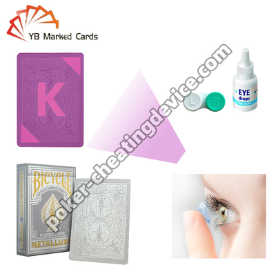 Bicicletta Marchiate Carte Poker Serie Dorata Fantasy Argento Per Imbrogliare Lenti a Contatto