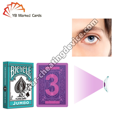 Bicicletta Marchiato Deck Carta di caratteri grandi Ciano Per le carte di marcatura Lenti a contatto