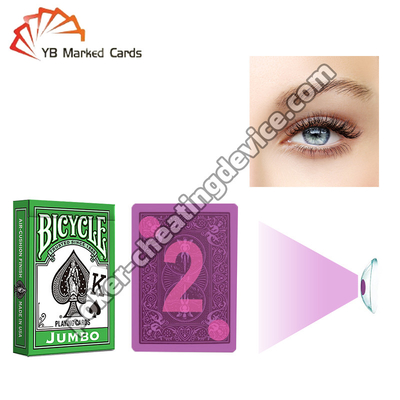 Bici inchiostro invisibile carte da poker classico verde per il poker trucco lenti a contatto