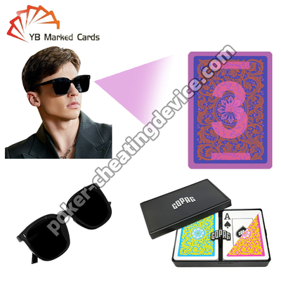 Copag Invisible Ink Marked Cards Set a doppio mazzo rosa / giallo per occhiali da sole a infrarossi