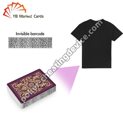 T-Shirt Scanner per carte da poker, analizzatore di carte da poker e marchio di codice a barre per carte da gioco