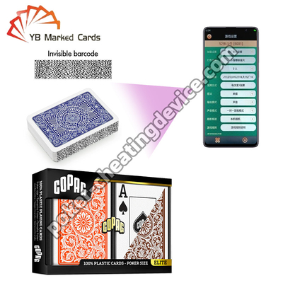 Copag Neoteric 100% di plastica con codice a barre Marcato Decks Orange Brown Double Deck Set