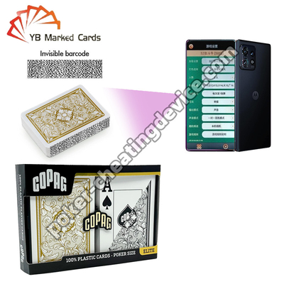 Copag Legacy Serie 100% Barcode di plastica Marcato carte da gioco Nero / Oro