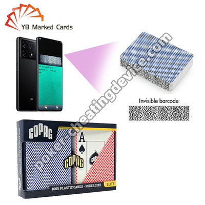 Copag Export 100% Barcode di plastica Cheat Cards Blu / Rosso Doppio Deck