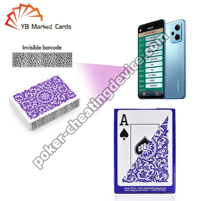 Copag Elite 100% di plastica a scansione infrarosso Deck di codici a barre Purple Single Deck